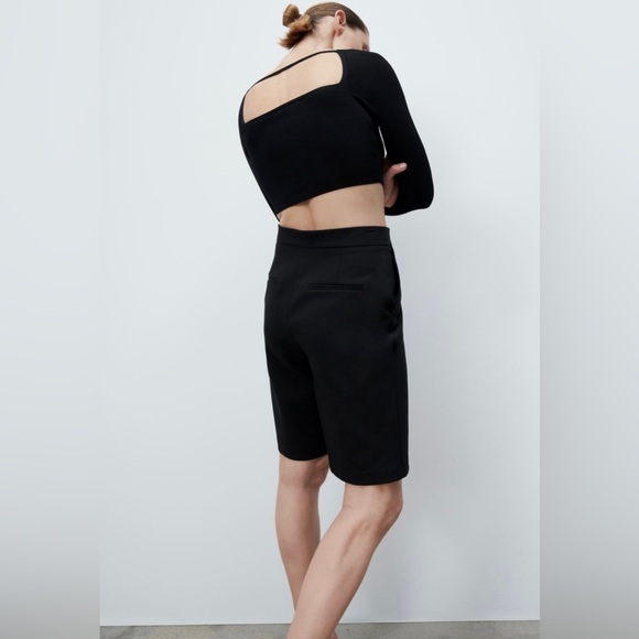 NWT Zara Women’s Knit Long Sleeve Crop Top - Picture 5 of 10